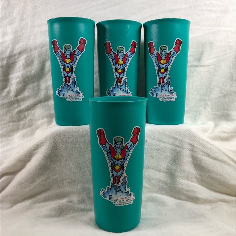 Capitan Planet Tupperware Tumblers